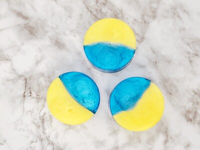 Handmade Blue and Yellow Ukrainian Flag Mini Soap - Custom Scent Options - image5